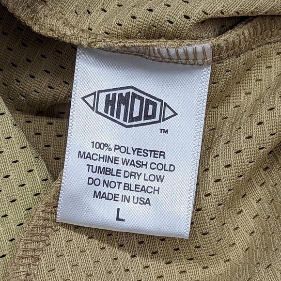HMDD Shorts Mens Large Happy Memories Don't Die Los Angeles Cali Tan Beige USA - Picture 13 of 14